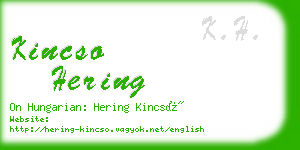 kincso hering business card